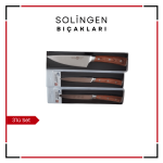 Ahşap Saplı Şef Bıçağı Seti-Solingen