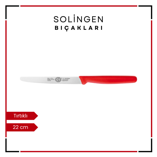 Solingen Doğrama Bıçağı Tırtıklı Kırmızı-Solingen