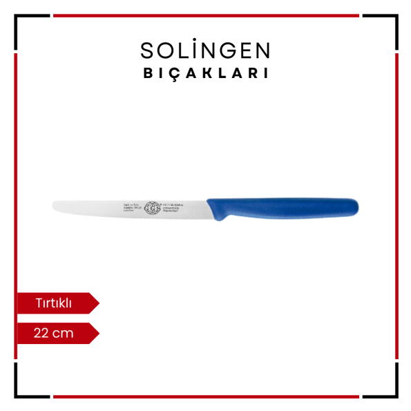 Solingen Doğrama Bıçağı Tırtıklı Mavi-Solingen