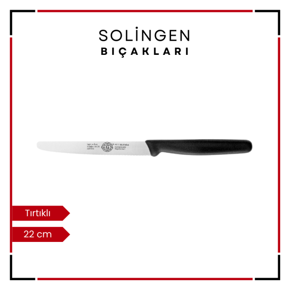 Solingen Doğrama Bıçağı Tırtıklı Siyah-Solingen