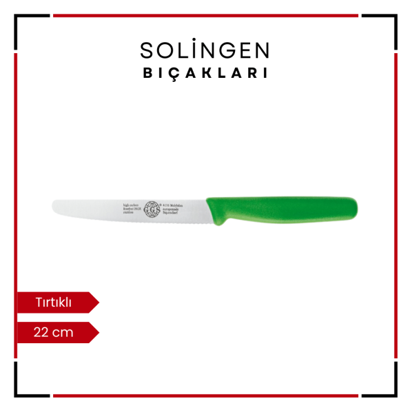 Solingen Doğrama Bıçağı Tırtıklı Yeşil-Solingen