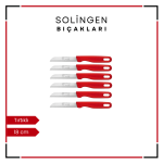 Solingen Tırtıklı Meyve Bıçakları Mat Kırmızı-Solingen